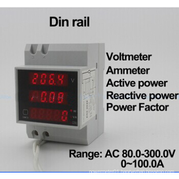 D52-2048 AC200-450V AC0-100.0A LCD Digitial Multi Meter Voltmeter Ammeter